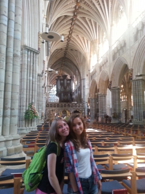 interior de la catedral de Exeter