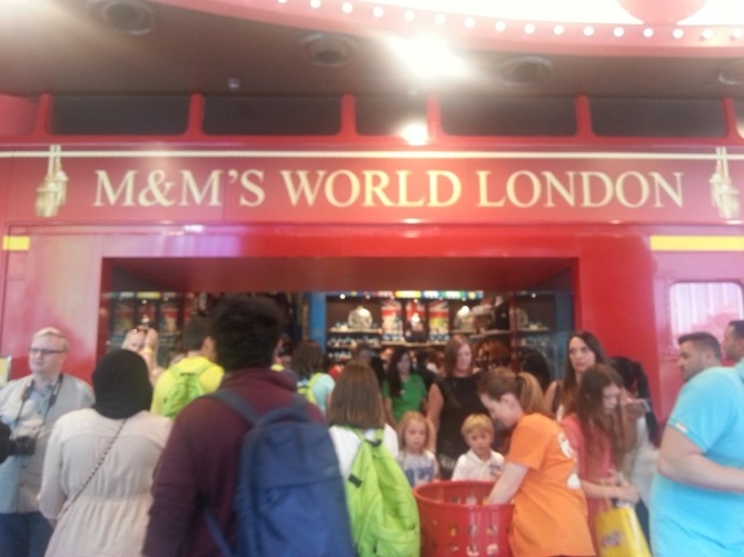 En la tienda M&M's World de Londres