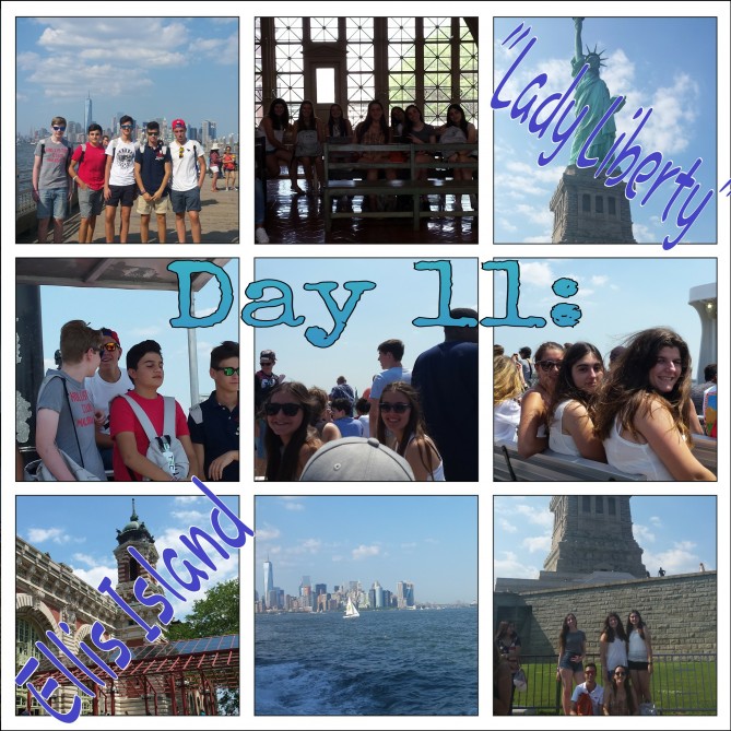 Los alumnos y alumnas de TEC IDIOMES en NY visitan la Estatua de la Libertad.
