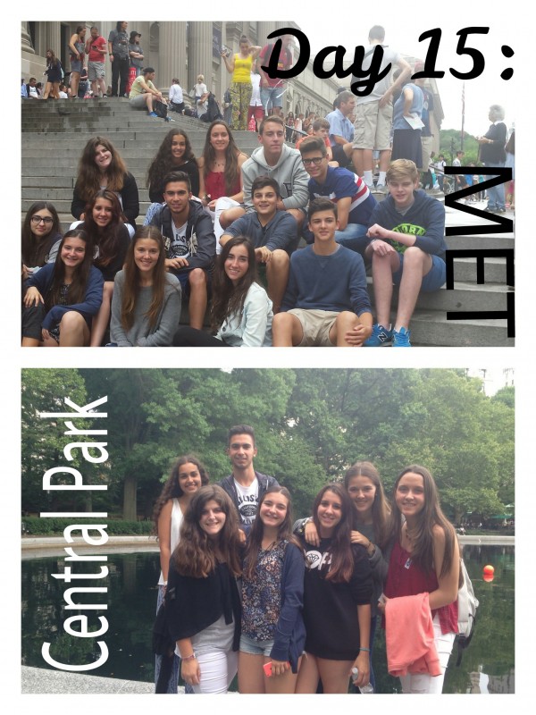 Visita de los chicos y chicas de TEC Idiomes en NY al MET y a Central Park. 