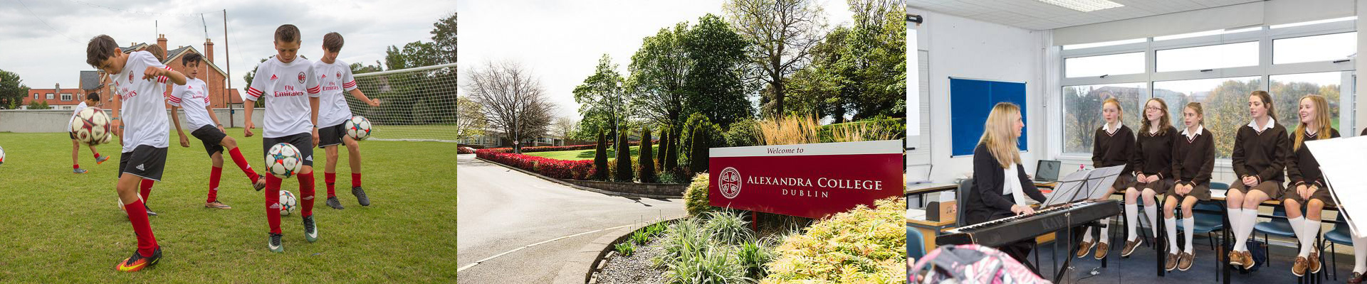 Alexandra College con actividades, música o fútbol